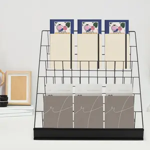 6 Tier Tabletop Book Rack 44lbs Capacity for Magazines Records Office Home