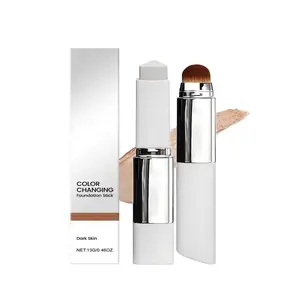 Two-In-One Color-Changing Foundation Stick Light, Smooth Clear Base Makeup Hydrating, Concealing Long-Lasting Foundation And Color Makeup