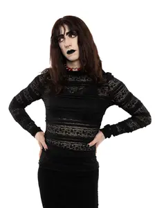 Elsie Lace Mesh Long Sleeve Top