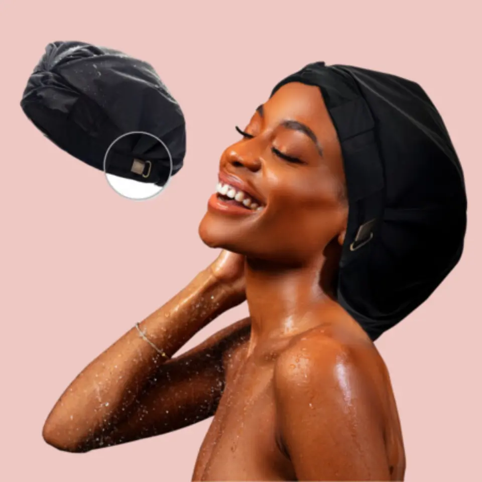 Hairbrella Classic Satin-Lined Shower Cap - Waterproof Microfiber, Lightweight & Breathable, Available in Multiple Colors, Perfect for Hair Protection - Water Proof, Adjustable, Pack