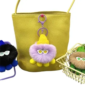 Cute Octopus Plush Keychain, Ugly-Cute Cartoon Jellyfish Doll Bag Pendant, Soft Stuffed Animal Keyring Gift