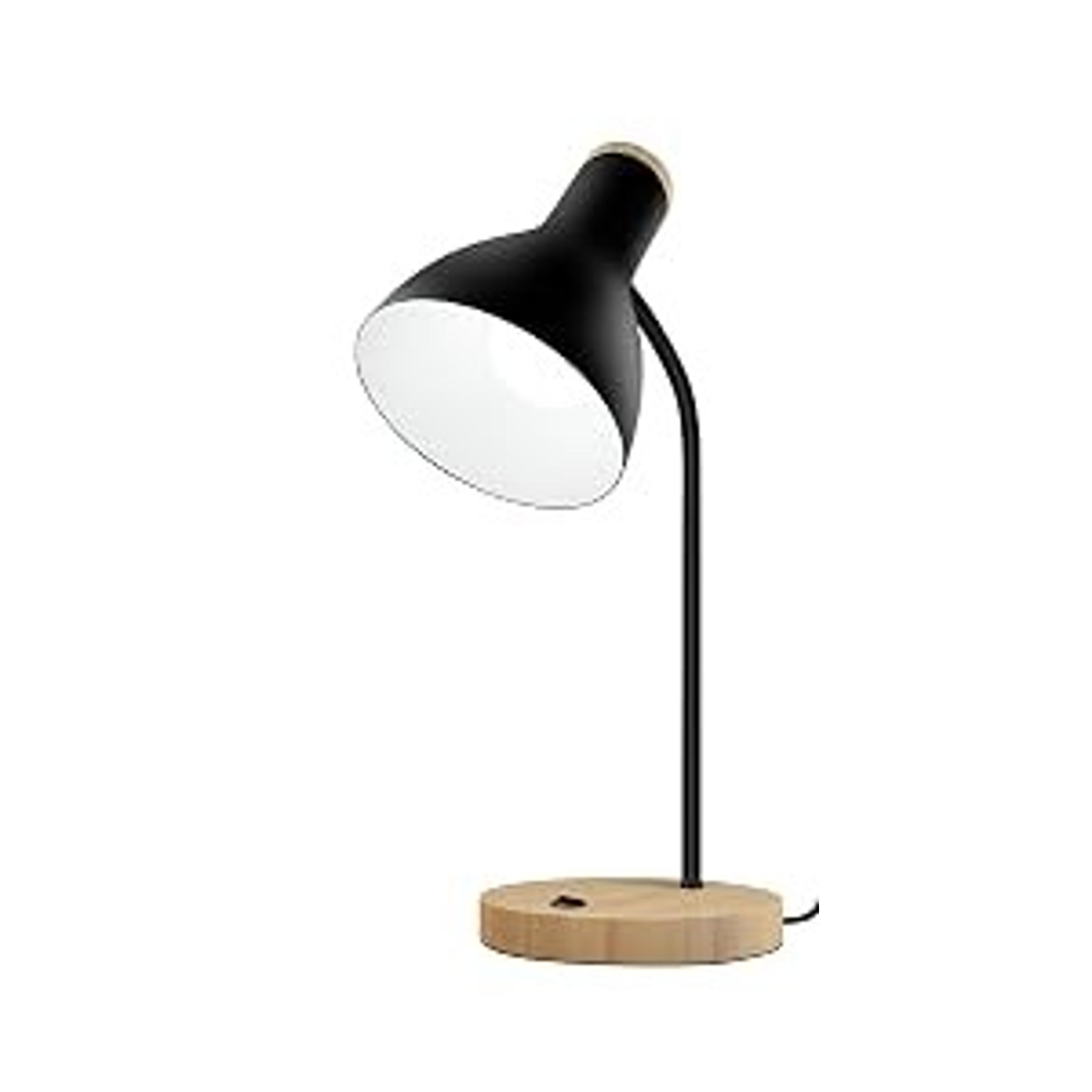 Desk lamp Eye-Caring Table Lamps, 360°Rotation Gooseneck Clip on Lamp Reading Light Portable Reading Book Light Clamp Study Desk Lamps for Bedroom and Office Home Lighting (White)