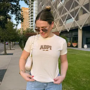 Alpha Delta Pi Leopard Print T-shirt - ADPI