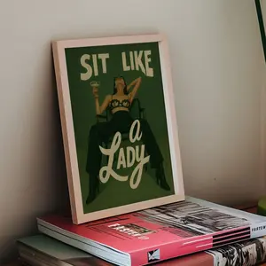 Vintage Feminist Wall Art, Background Text, Unframed Canvas Decor, Perfect for Bedroom Living Room Office Classroom