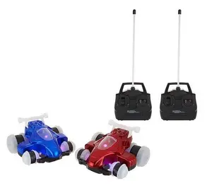 HoverQuads Set of 2 Remote Control LED Light Stunt Cars