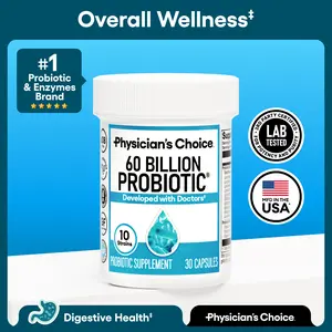 Physician's Choice 60 Billion Probiotic - Daily Gut Health, Digestive & Immune Support for Men and Women with Organic Prebiotics & 10 Unique Strains Physician's Choice 60 Billion Probiotic - Daily Gut Health, Digestive & Immune Support for Men and Women with Organic Prebiotics & 10 Unique Strains