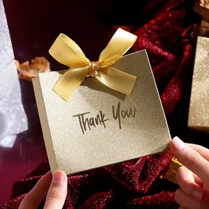 10 Shiny Gift Boxes with Ribbon Decor, Simple Small Gift Box, Perfect for Packaging Gifts, Elegant Gift Box