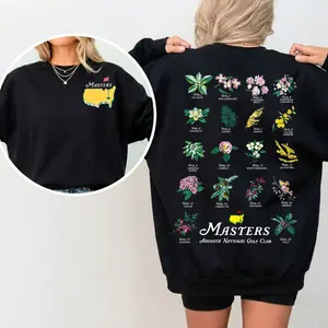 Masters Amen Corner Floral Golf Sweatshirt – Augusta Botanical Graphic Crewneck – Vintage Golfcore Spring Sweater – Unisex Casual Pullover Gift