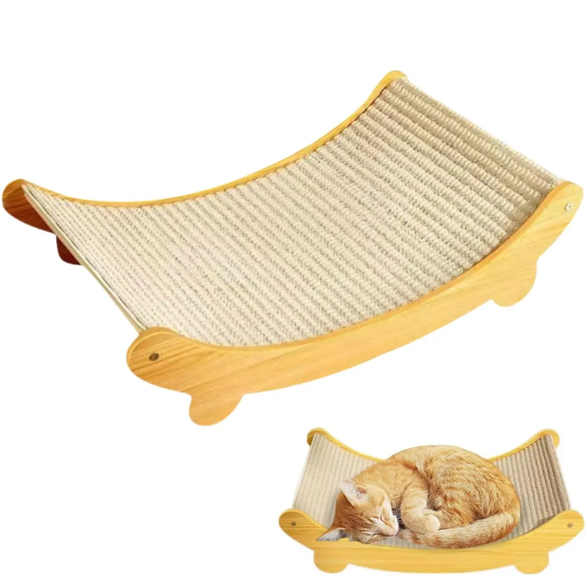 Cat Lounge Chair Extra Large Pet Cat Nest Sisal Bed That Does Not Shed Crumbs Four-season Cat Scratching Board Cat Nest Pet Sofa Kitten Condo Mats