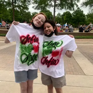 Custom Airbrush Hearts Love Shirt