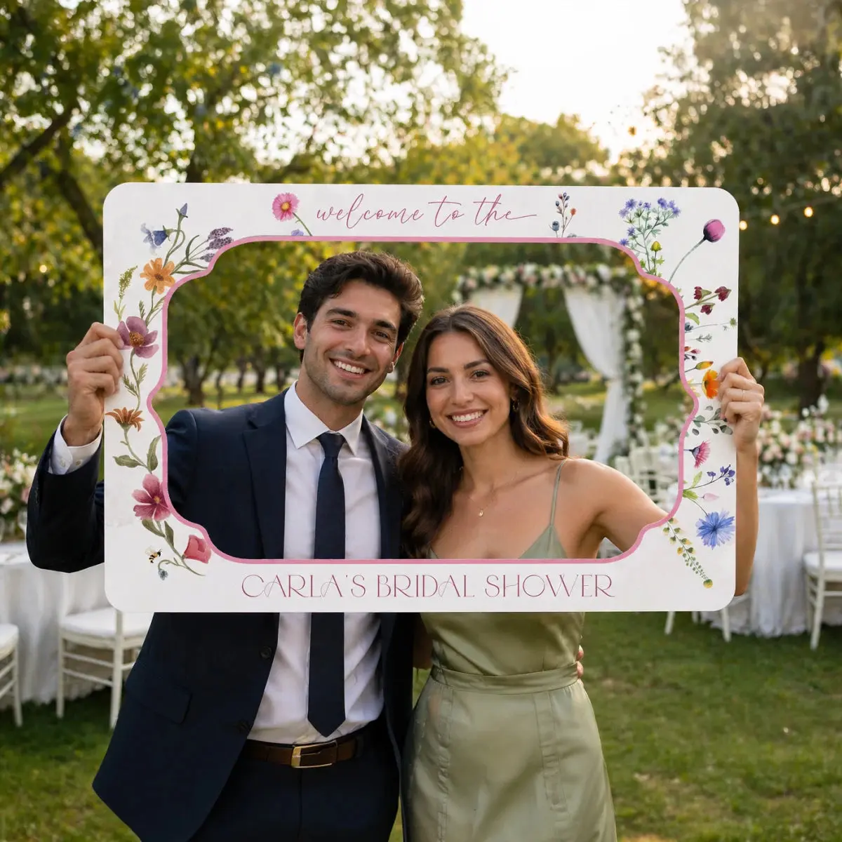 Personalized Bridal Shower Photo Booth Frame