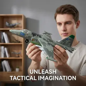 1:72 Scale Su25 Fighter Jet Plastic Model Kit, Realistic Airplane Replica with Open Cockpit, Landing Gear, Display Base, Perfect Gift