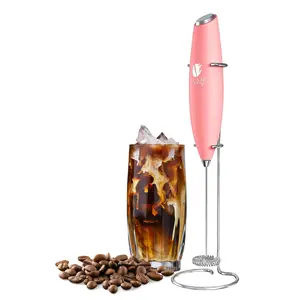 Bean Envy Handheld Milk Frother (Rose Pink)