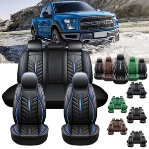 Must-Have Car Accessory! Full Coverage 5-Seat Leather Covers – Protects, Stylizes & Fits Most Vehicles