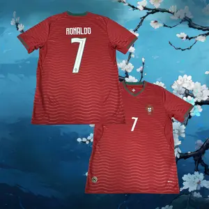 2026 Portugal Home Red 7# Cristiano Ronaldo Short Sleeve Soccer Jersey Fans Version Breathable