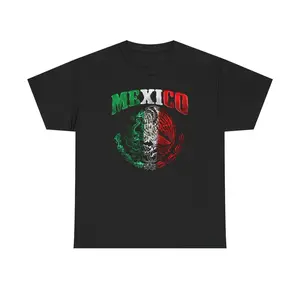 Mexico Flag Shirt, Mexico Coat of Arms Shirt, Mexican Pride Nationality, Mexico Flag Sweatshirt Cotton Fabric