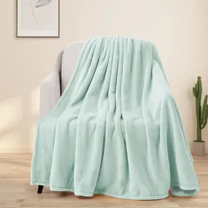 Fleece Blanket King Size Soft Flannel Throw Blanket Lightweight Fuzzy Plush Blanket for Couch Sofa or Bed All (Mint, 108" x 90")