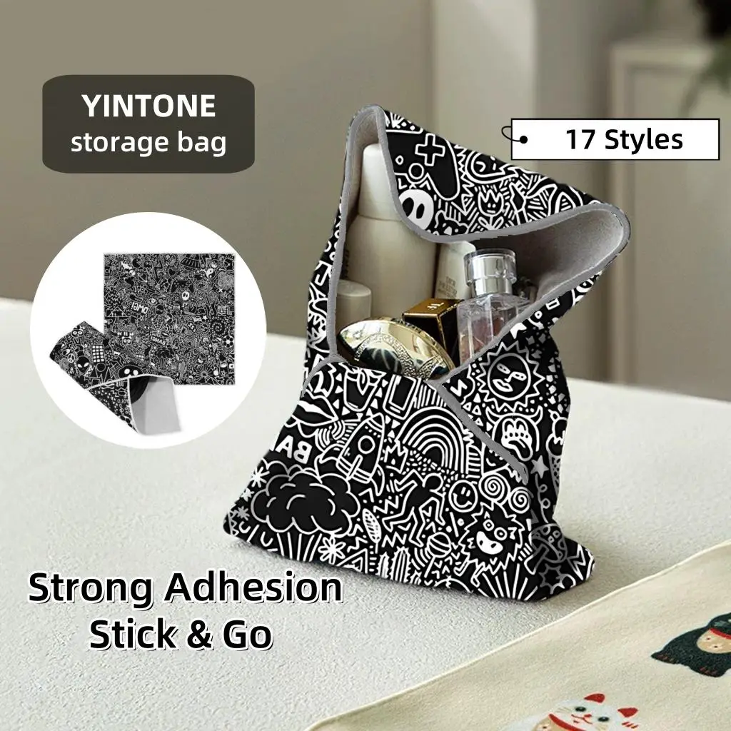 Magical Cloth | Portable Makeup Bag & Camera Bag | Stick & Go Design | One-Piece Makeup, Camera, and iPad Storage | Self-Adhesive, Creative, and Prote