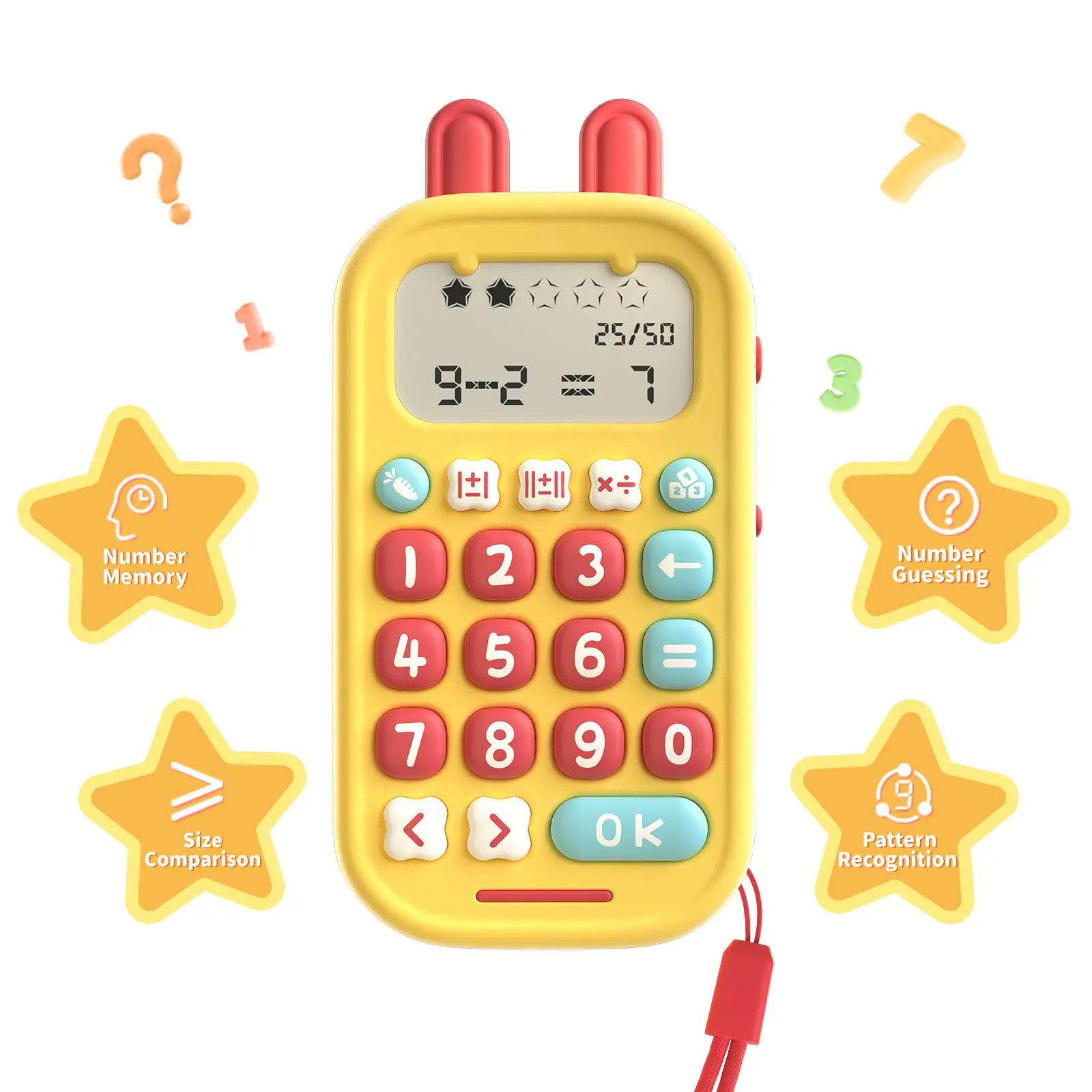 Alilo Math Learning Tools, Portable Digital Math Games Toy for Kids Ages 3-12, 19 Games, 5 Modes, 50K Addition Subtraction Multiplication Division Questions, Fun Educational Gift