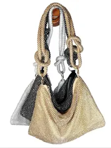 Women's Rhinestone Diamond Bag, Metal Sequins Full Crystal Handbag, Elegant Design for Weddings and Parties, Perfect Gift for Special Occasions