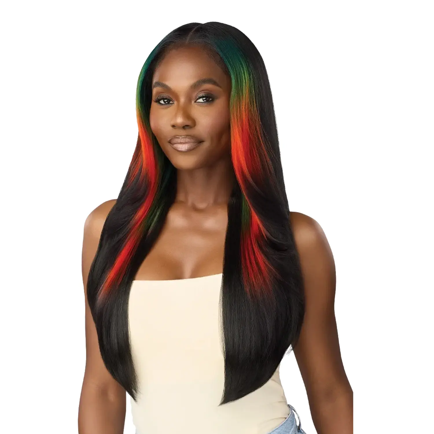 Outre Synthetic Lace Front Wig, Athala Model, HD Lace Cap for Realism, 13X6 Glueless Fully Hand-Tied Wig with Perfect Hairline, Lace Front Wigs
