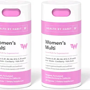 Health by Habit Womens Multi Supplement 2 Pack (120 Capsules) - Supports General Health & Wellness - Edible, Healthcare