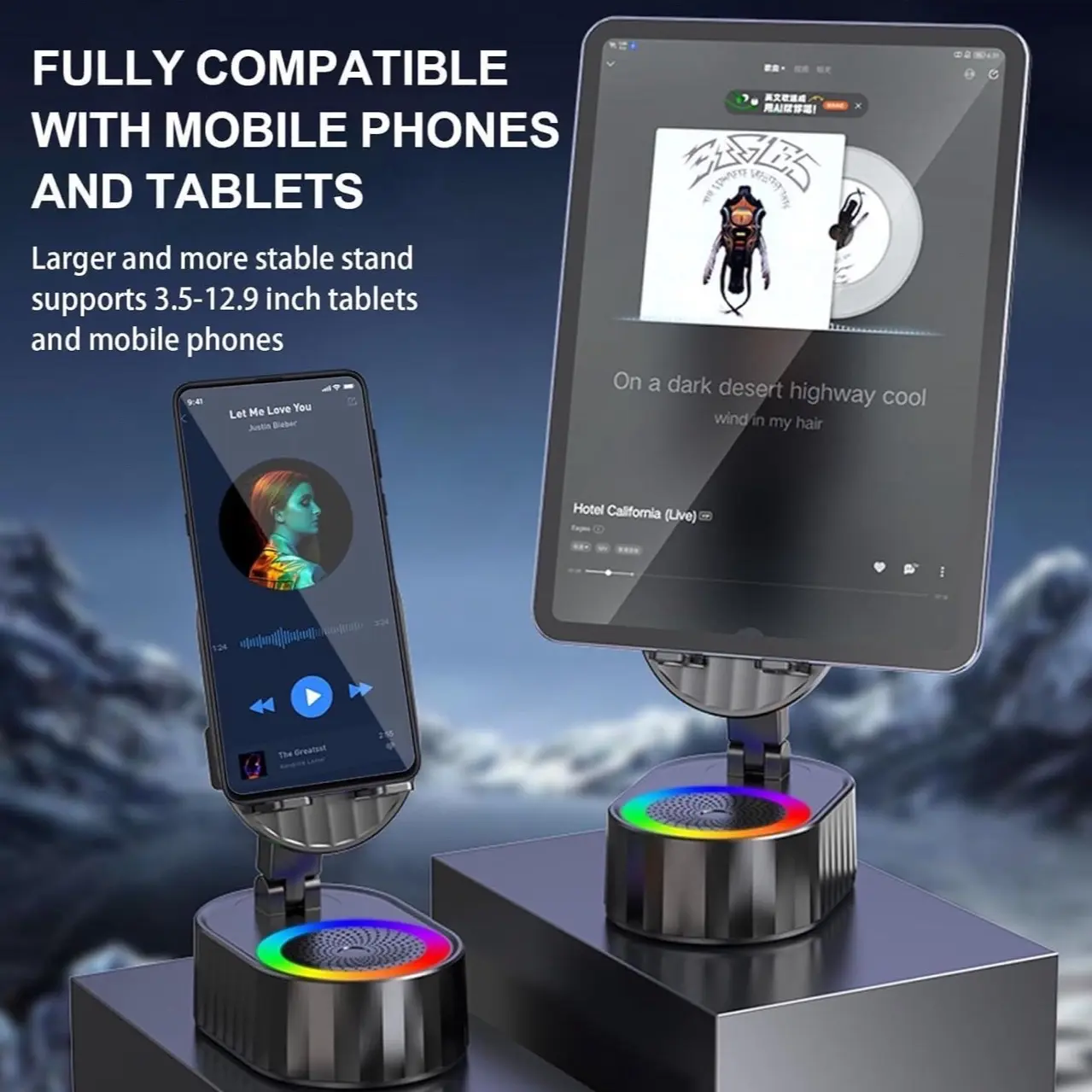 Induction Speaker Stand - Tone Base Design with Compact Size for Home Entertainment Use