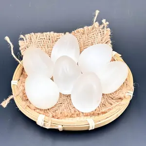 【Star Gate】1 count Selenite Egg Crystals: 1.77 - 1.97 Inch Gems of Tranquility