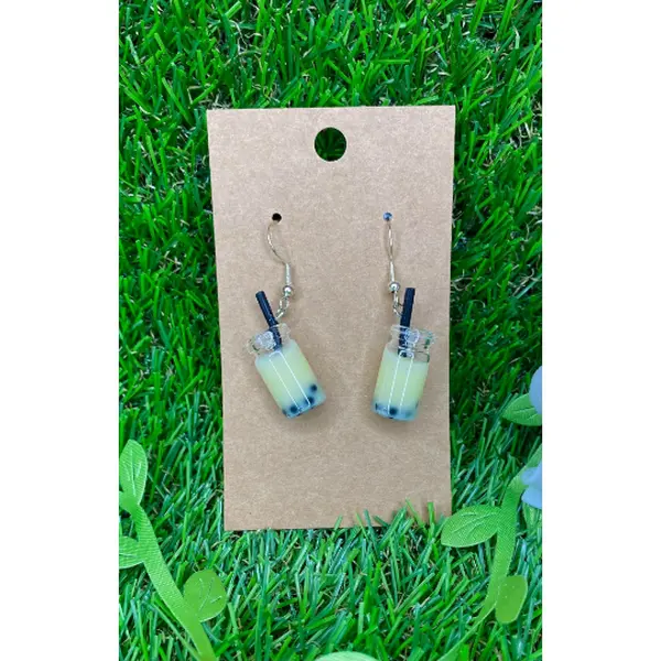 Yellow Boba Tea Earrings