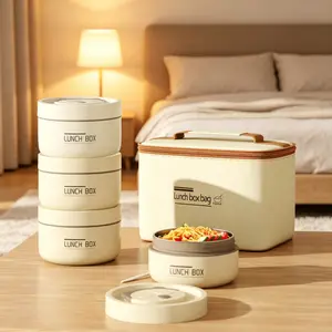 Microwave Safe Lunch Container Winter Warm Keeping Multi-Tier Design, Easy Clean Smooth Interior Surface, Compact Grab-and-Go Vessel For Daily Student Commutes