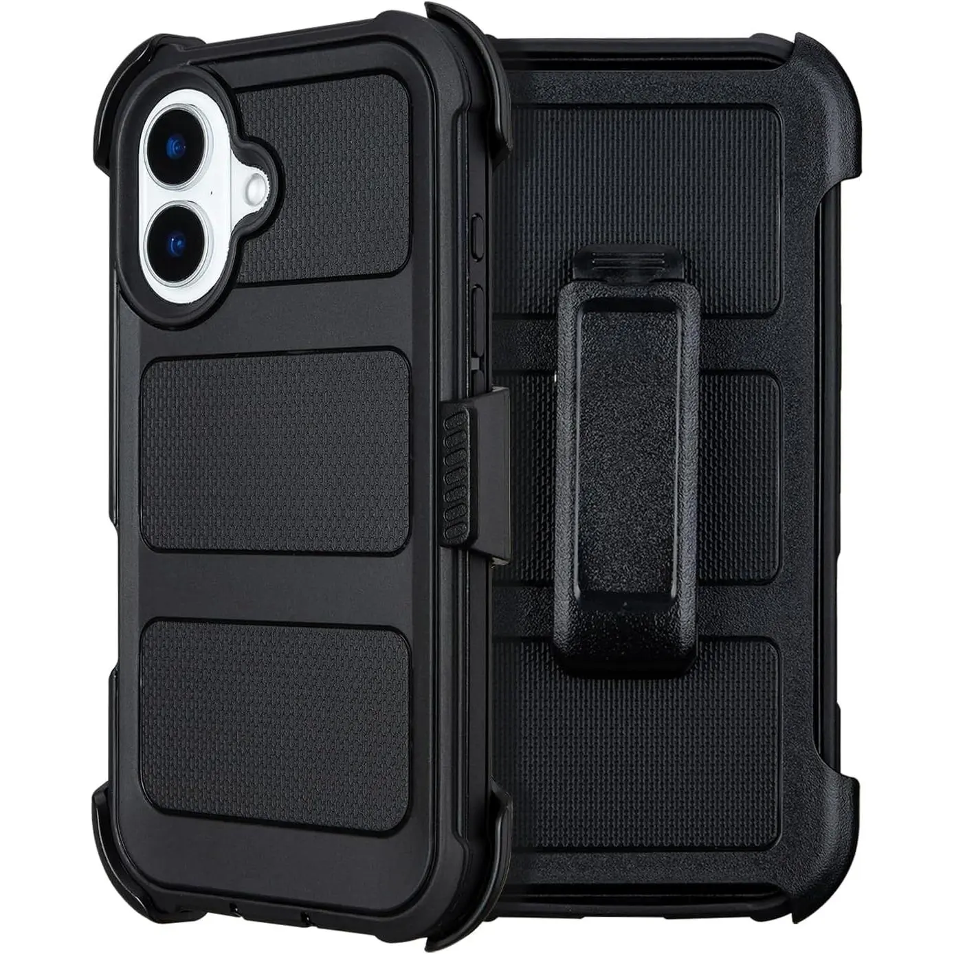 Case for  16 Plus Case with Belt Clip Holster,for Defender  16 Plus Case with Stand,Heavy Duty Rugged Full-,3 Layers of Sturdy,Anti-Drop,Cases for iPhone16PlusCase Protective (Black)