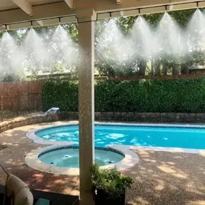 Greenhouse Garden Watering System Universal Spray Kit, Plastic, Ideal for Patio Misting & Plant Cooling, Automatic Watering System