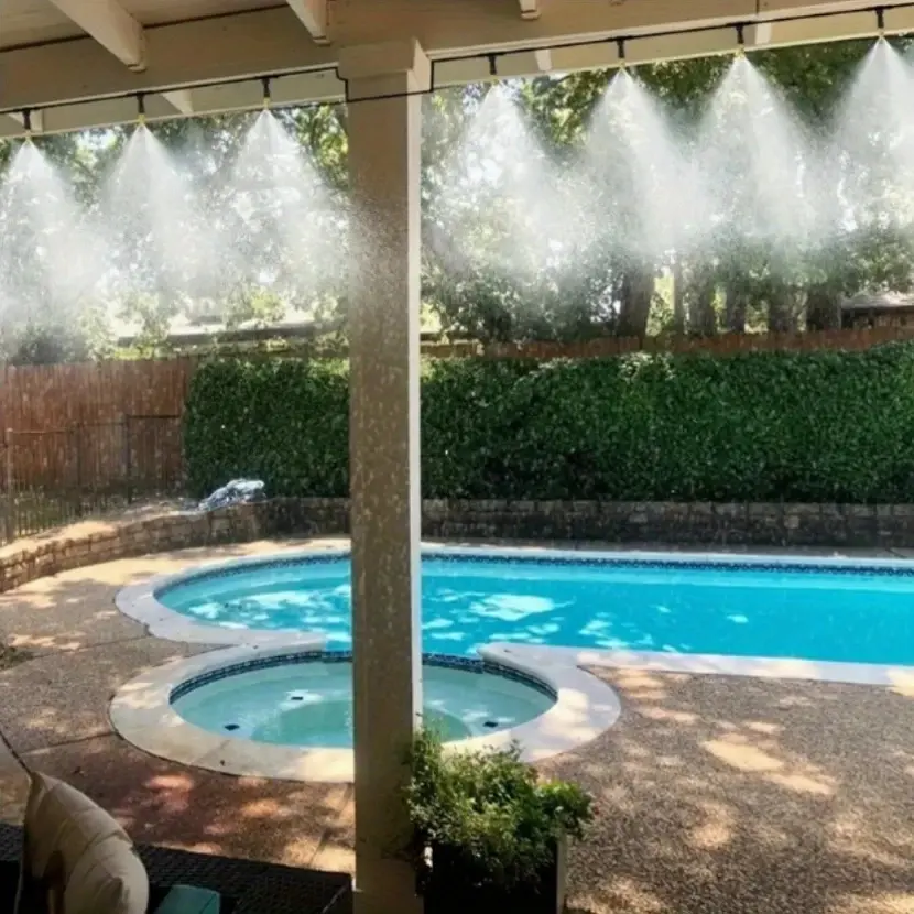 Greenhouse Garden Watering System Universal Spray Kit, Plastic, Ideal for Patio Misting & Plant Cooling, Automatic Watering System