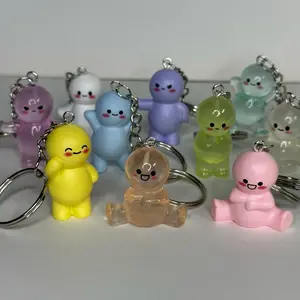 Cute Buddy Keychain - Solid or Glow in the Dark - Accessory