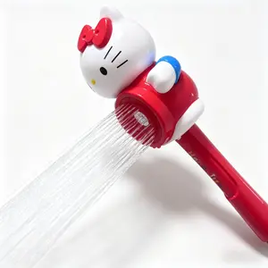 Sanrio Hello Kitty Showerhead Adorable Red and White Design with Red Bow and Blue Button for  Bathroom
