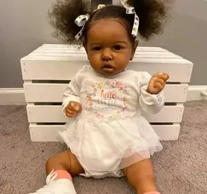 Realistic Vinyl 24" Reborn Doll with Birth Certificate, Baby Bottle, Clothing, and Diaper