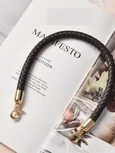 Simple Braided Replacement Strap, Dual Metal Buckle Design, Durable and Wear-Resistant, Versatile for Crossbody, Handbag, Shoulder Bag