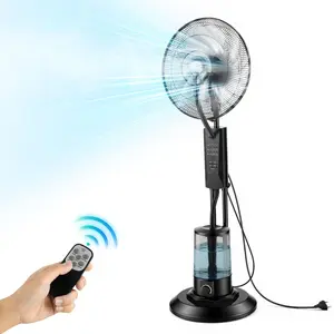 VEVOR Misting Fan, Summervibes,Summervibes, 3 Wind Speeds Misting Standing Fan, Mister Cooling Fans with 0.79 gal Water Tank, Remote & Panel Control, Water Cooling Fans for Indoor, Outdoor, Garage, Patio, Living Room, 3 Modes