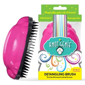 Knot Genie Original Detangling Hair Brush | Pain-Free Brush for Kids & Adults | Smooth, Easy Detangling for All Hair Types