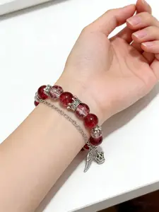 Ice Blue Butterfly Y2K Blood Rose Bracelet, Sweet and Tough, High Atmosphere, Perfect for Trendy, Must-Have Accessory