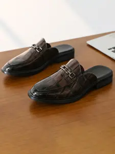 Men's Summer 2026 New Arrival Slip-On Sandals, Glossy Crocodile Pattern Fashion Slippers, Outdoor Wear, No Heel, Large Size 46
