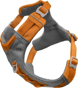 Kurgo Journey Air Harness, Orange XL, XLarge Size, Easy On/Off, Reflective Trim, Nylon, Front & Back Leash Rings, Padded Chest Design