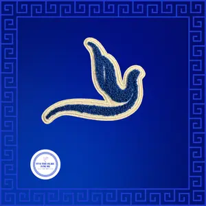Chenille Dove Patch 4 Inch Zeta Dove Design by It's The Blue You're Looking For Me
