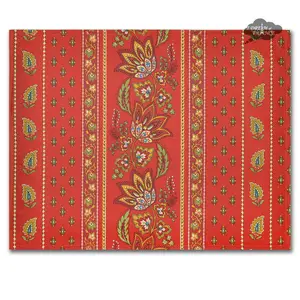 French Provencal placemat - Acrylic coated cotton - Spill-proof - Reversible - Lisa red | Le Cluny