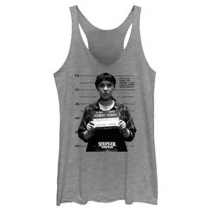 Women's Stranger Things Eleven Mugshot Racerback Tank Top