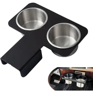 Truck Cup Holder for Chevy GMC 1973-1987/91 C10 C20 C30 K10 K20 K30, Detachable Center Console Drink Holder, Stainless Steel Car Accessories Black