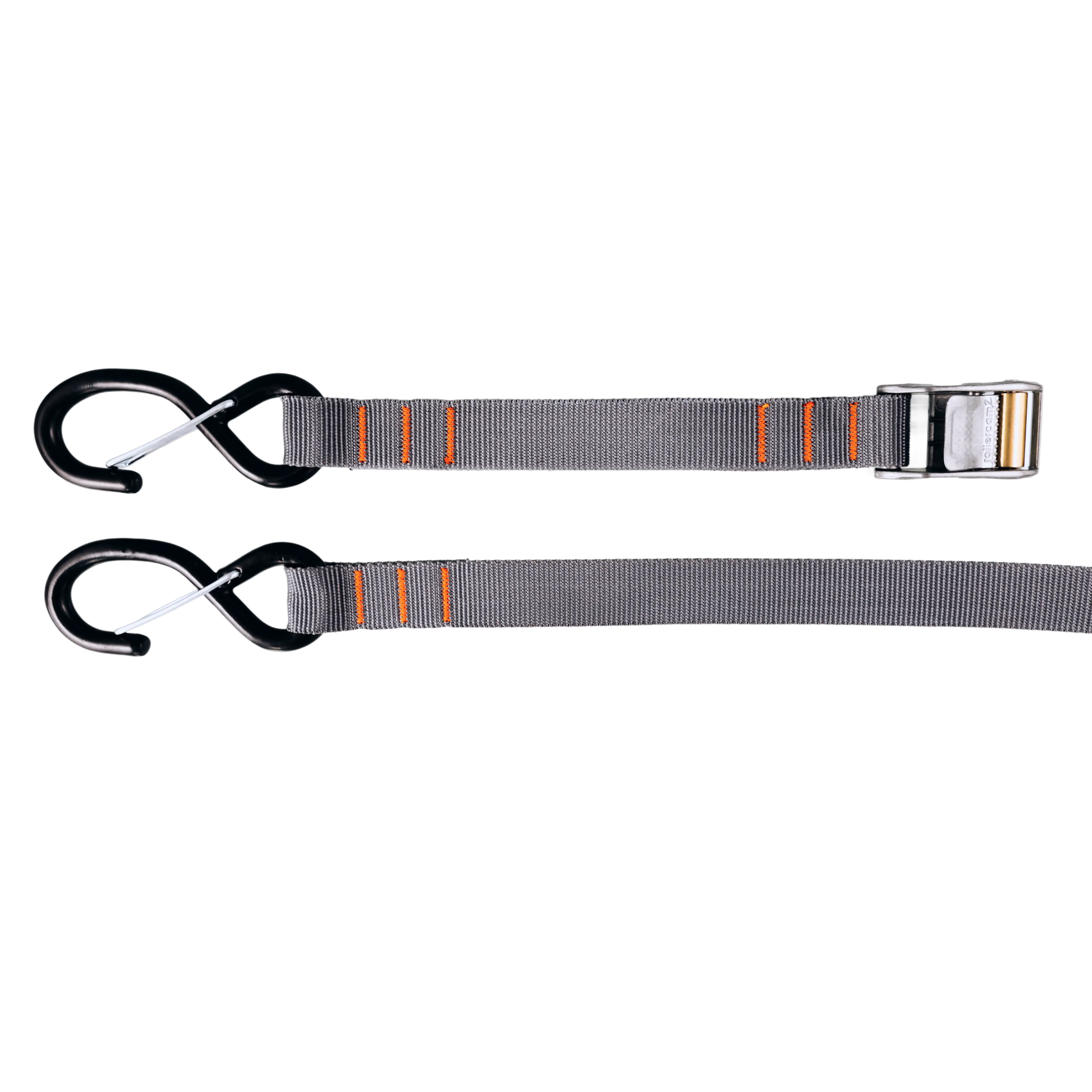 2-Pack 1ft 1” Hook End Strap Bag Accessory - Quick Cinching Steel Hook Secure Load Component, Luggage Accessories, Travel Gear for Dirt Bike, Overlanding Use