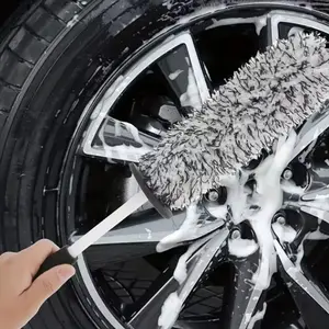 Car Wheel Brush, Tire Rim Cleaning Tool, Ergonomic Handle, Car Maintenance Accessory, Washing Equipment, Automotive Care, Car Detailing Brushes