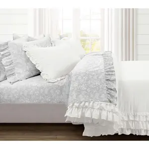 Garden Of Flowers Ruffle Sheet 6Pc K by Lush Decor