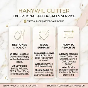 HANYWIL Glitter Official: Serving You 24 Hours a Day, Around the Clock.